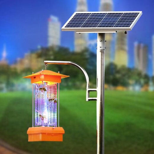 成都果园太阳能杀虫灯厂家光控+雨控太阳能杀虫灯