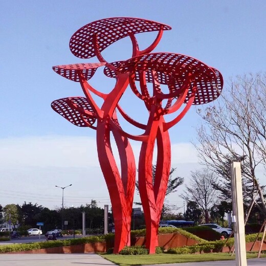 销售不锈钢蘑菇树雕塑施工方式,制作不锈钢蘑菇树雕塑报价