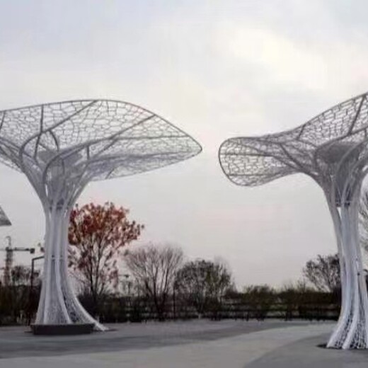 制作不锈钢蘑菇树雕塑使用寿命,出售不锈钢蘑菇树雕塑施工方式