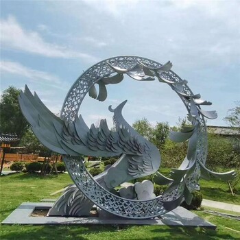 抽象不銹鋼圓環(huán)雕塑抽象莫比烏斯環(huán)形雕塑