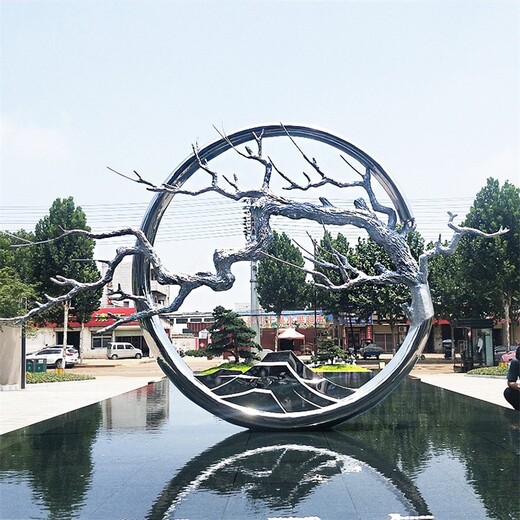 不锈钢圆环雕塑金属镂空圆环雕塑定制加工厂