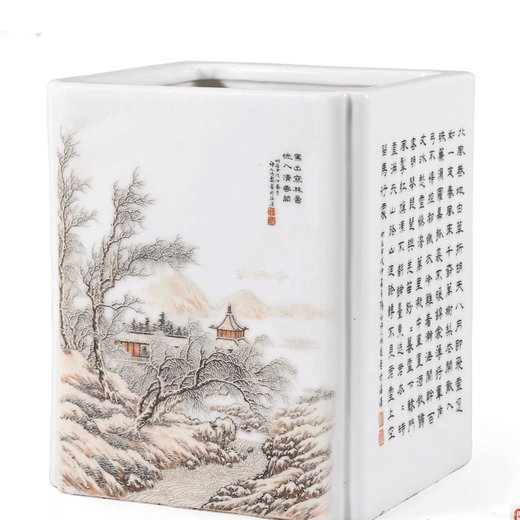 忻州何许人雪景瓷板画哪里可以鉴定