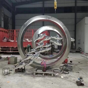 不銹鋼異形圓環(huán)雕塑發(fā)光圓環(huán)雕塑制作加工廠