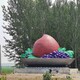 定制水泥壽桃雕塑圖