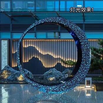 設(shè)計(jì)不銹鋼編織發(fā)光月亮雕塑施工方式,定制不銹鋼雕塑施工方式