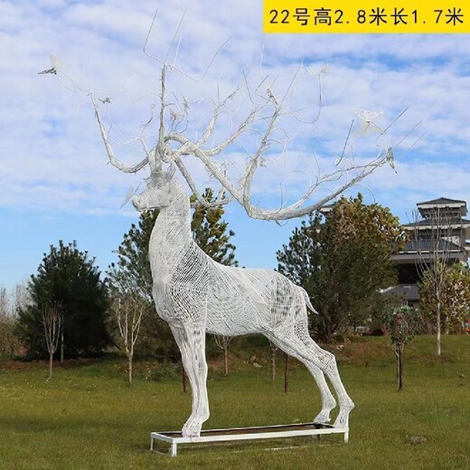 出售不銹鋼編織鹿雕塑施工方式,制作不銹鋼編織鹿雕塑廠家