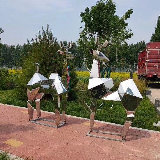 安裝不銹鋼切面鹿雕塑聯系方式,供應不銹鋼切面鹿雕塑報價