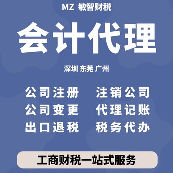 东莞望牛墩代理记账报税工商税务,财税税务登记,代理记账报税