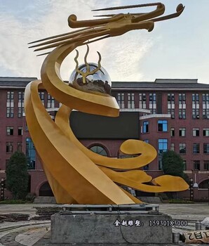 不銹鋼龍雕塑加工地產(chǎn)噴水龍雕塑金越雕塑