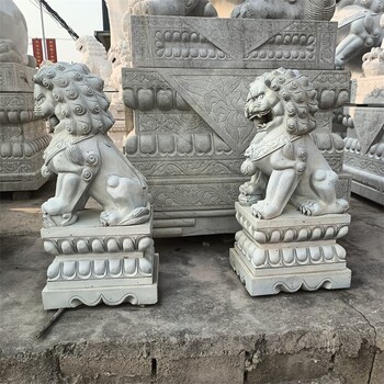 曲陽(yáng)縣小型石雕石獅子定制