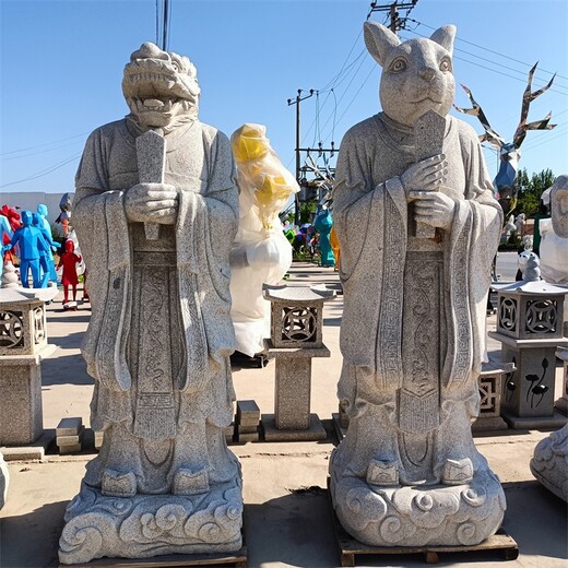 曲阳县厂家石雕十二生肖雕塑价格