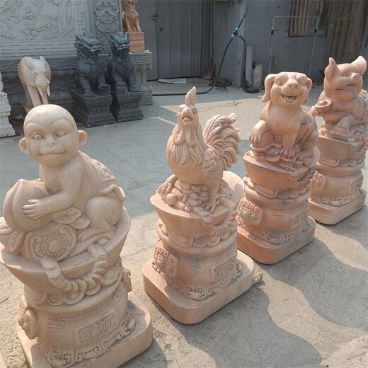 厂家石雕十二生肖雕塑供应商
