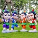 黃石卡通人物浮雕雕塑圖