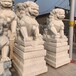 曲阳县村口石雕石狮子雕塑