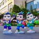 灌卡通人物浮雕雕塑圖