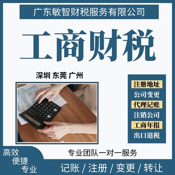 广州南沙代理记账报税工商代理,公司注册,企业注销代办