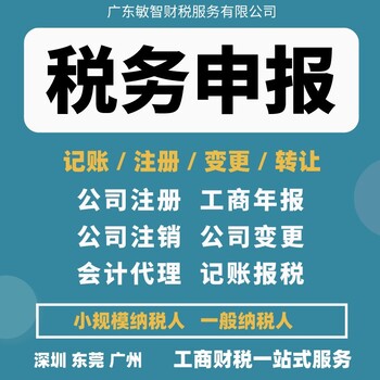 广州黄埔代理记账报税企业服务,预包装备案,个体工商