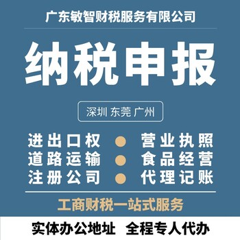 广州天河一般纳税人工商税务,无地址注册