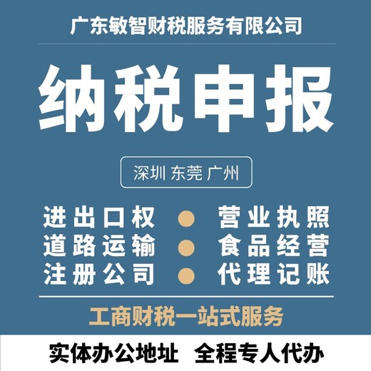 广州南沙代理记账报税工商代理,代理代办,企业工商年报