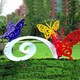 公园蝴蝶雕塑图
