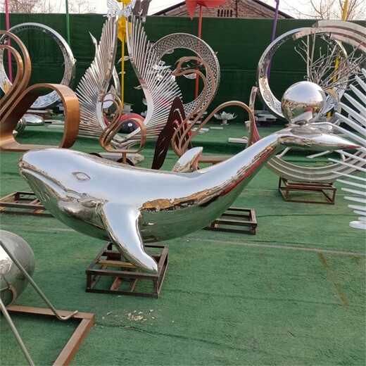 曲阳县切面不锈钢鲸鱼雕塑加工厂