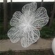 公園不銹鋼花朵雕塑圖