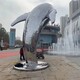 不銹鋼鯨魚(yú)雕塑圖