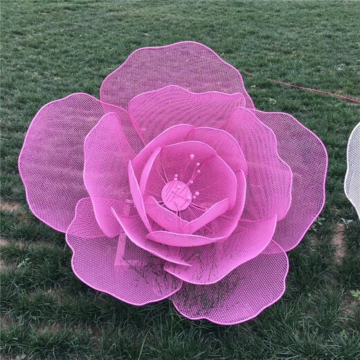 曲陽縣公園不銹鋼花朵雕塑定做