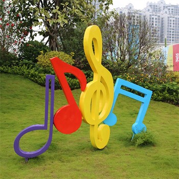 音符主題雕塑，不銹鋼音符雕塑生產廠家