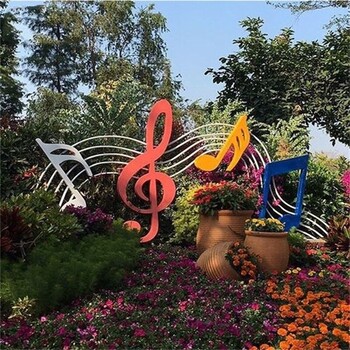 曲陽(yáng)縣戶外不銹鋼音符雕塑加工廠