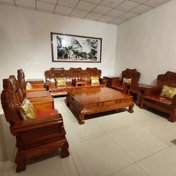 内蒙古鄂尔多斯东胜区好用的缅甸花梨沙发济宁红木家具