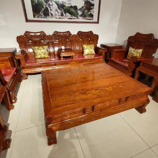 济宁销售缅甸花梨沙发济宁红木家具