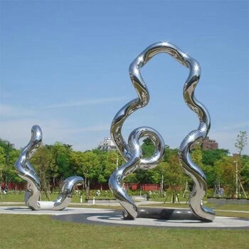 創(chuàng  )意不銹鋼飄帶雕塑報價(jià)及圖片