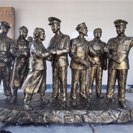 軍民魚水情雕塑價格,軍民抗戰(zhàn)雕塑