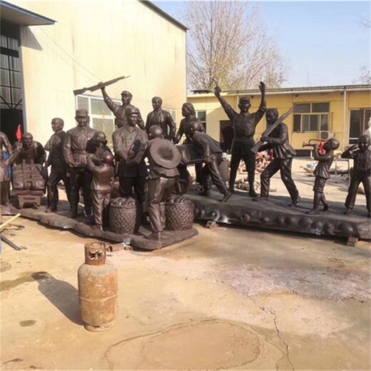 軍民魚水情雕塑廠家,軍民同心雕塑