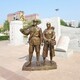 軍民魚水情雕塑訂制,軍民共抗敵軍雕塑圖