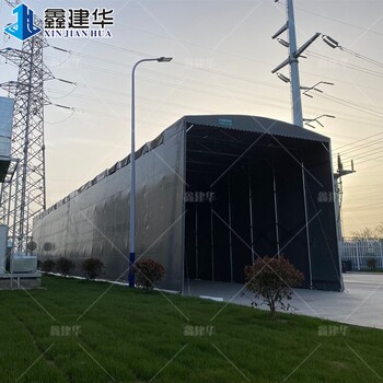 可移動防雨大蓬,移動推拉雨棚,增加廠區(qū)使用面積