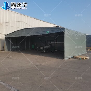 電動伸縮雨棚-工廠貨物活動遮陽蓬-廠家定制支持發貨安裝