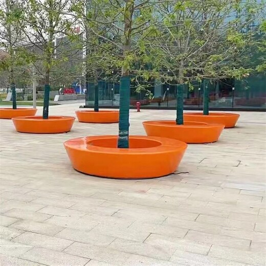 加工公园玻璃钢树池坐凳雕塑