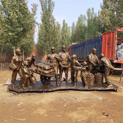 軍民魚水情雕塑制作,軍民融合雕塑