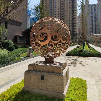 黑龙江广场不锈钢镂空球雕塑批发