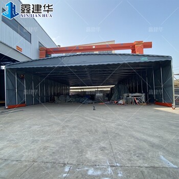 可移動(dòng)防雨大蓬,工廠推拉棚,不影響消防通道