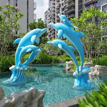 户外不锈钢海豚雕塑设计加工厂家