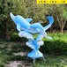 不锈钢镜面海豚雕塑厂家