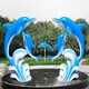 大型不锈钢海豚雕塑图