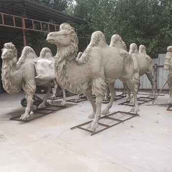 仿真骆驼雕塑，丝绸之路雕塑定制