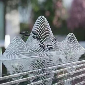 镂空编织不锈钢抽象假山雕塑制作厂家