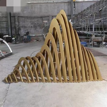 制作大型不锈钢抽象假山雕塑工艺品