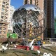 定制大型不锈钢地球仪雕塑摆件图