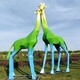 长颈鹿雕塑制作厂家图